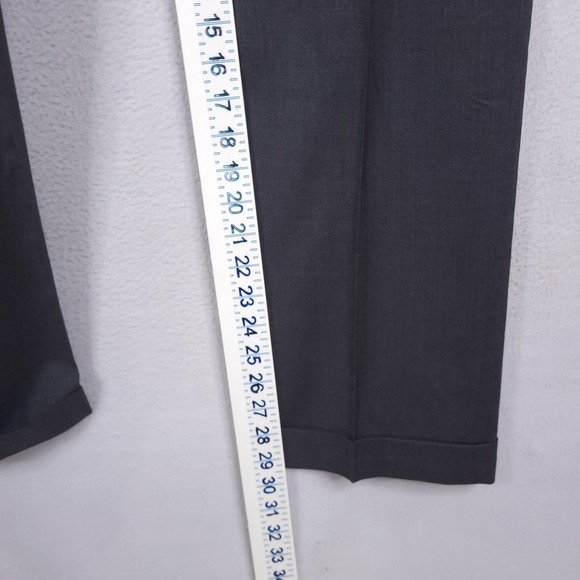 Zanella Vtg Wool Trousers Pants Mens Size 34  Pleated Cuffed Straight Leg - Picture 8 of 15